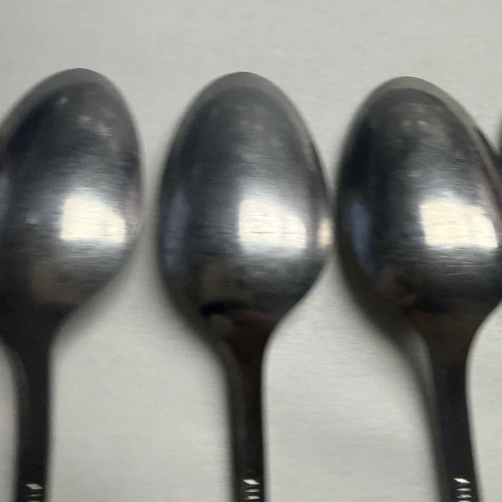 8 International Silver Americana Star Stainless USA Iced Tea Spoons Long Flatwar